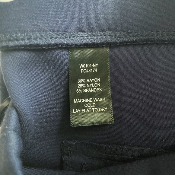 BETABRAND NAVY RAYON NYLON BOOTCUT FLARED STRETCH YOGA PANTS - M - Picture 7 of 8